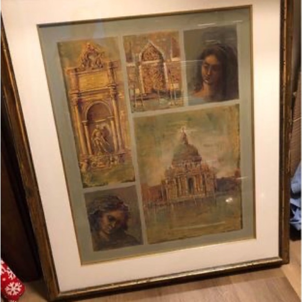 Tuscan Art with certificate, matting, custom frame. Smoke free home